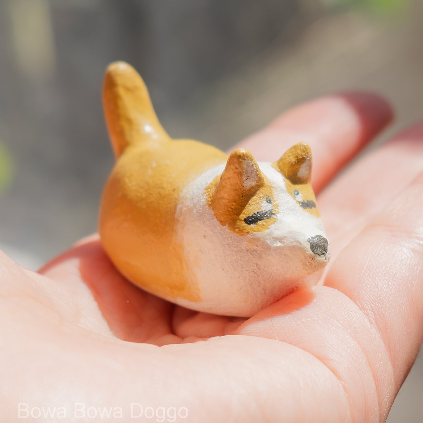 粘土作品: "Desk Friend Corgi"