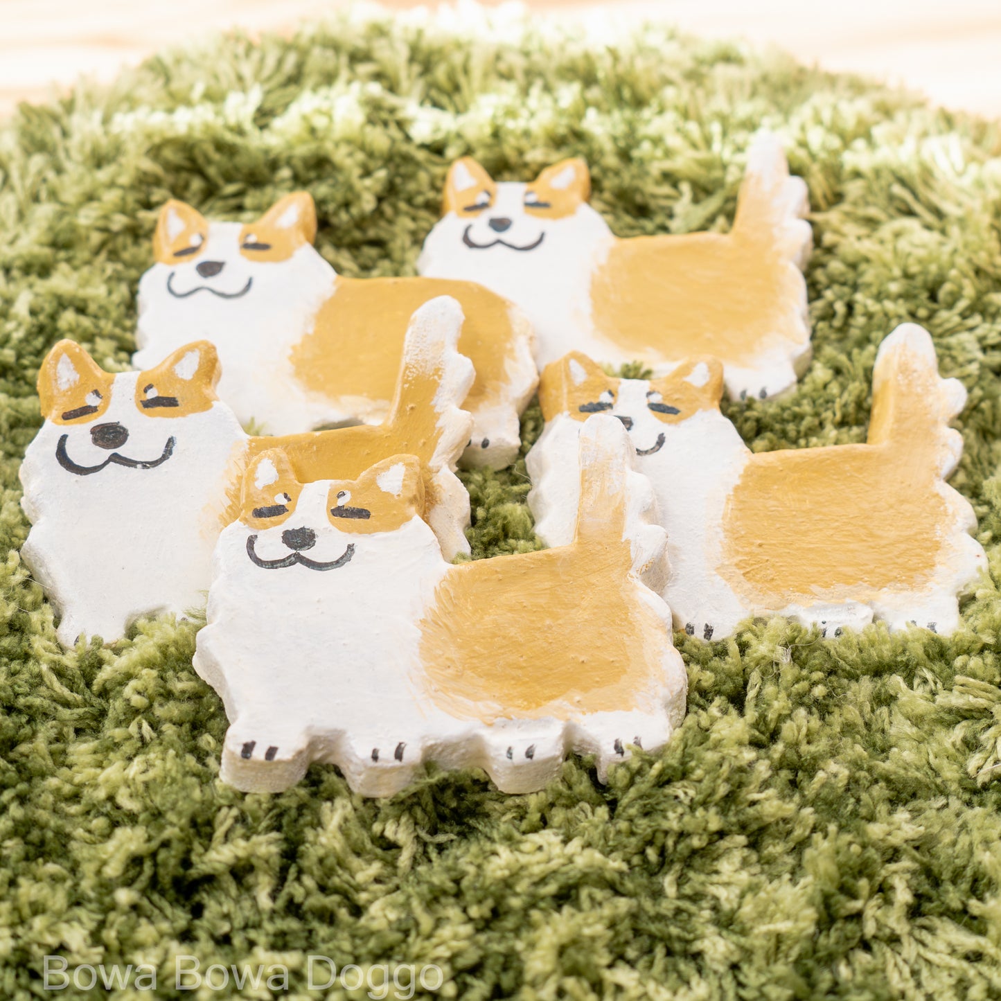 粘土小物: "Corgi Cookie" (ブローチ or マグネット)