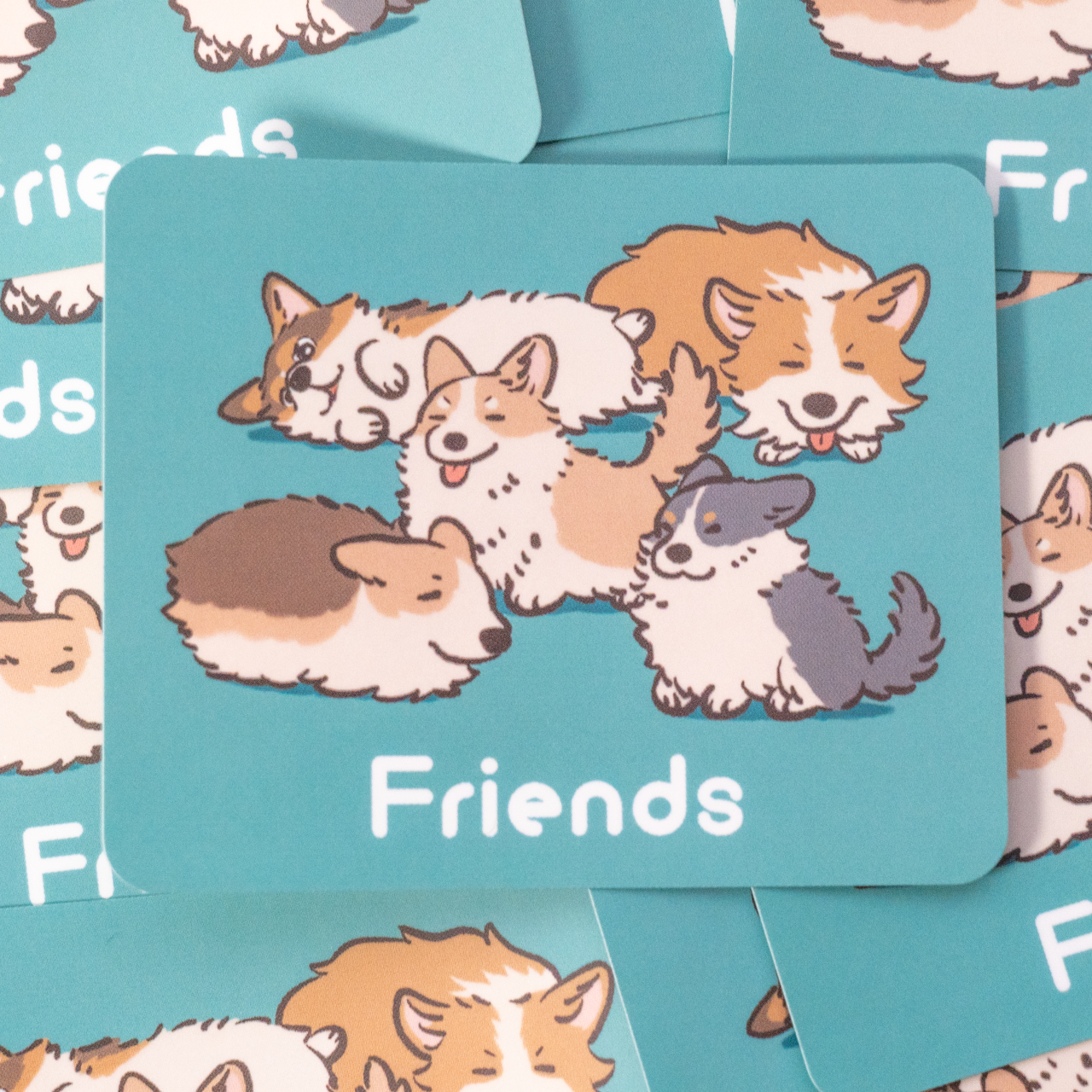 ステッカー: "Corgi Friends"