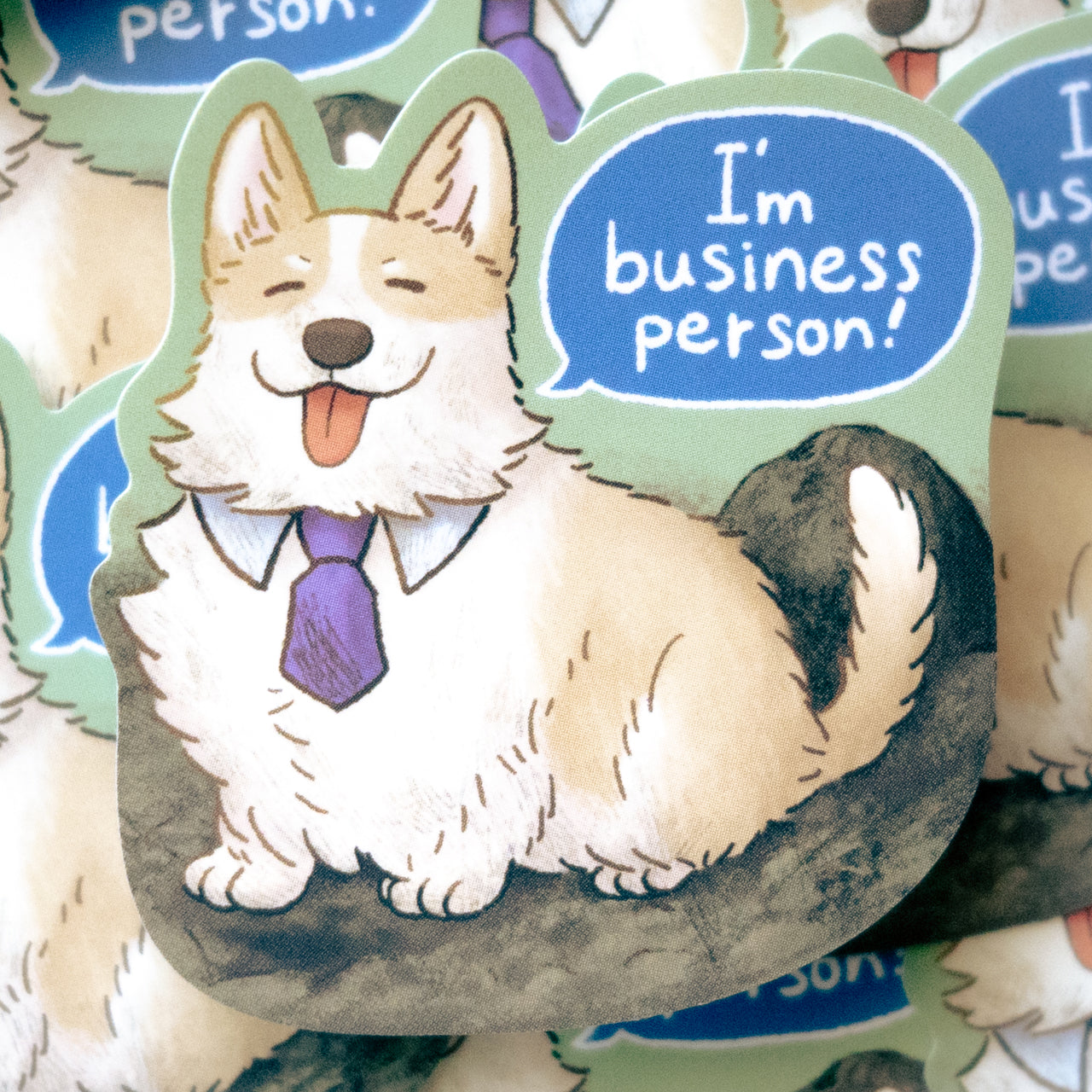 ステッカー: "Corgi Business"