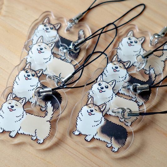 Acrylic Charm: "Mini Corgi"