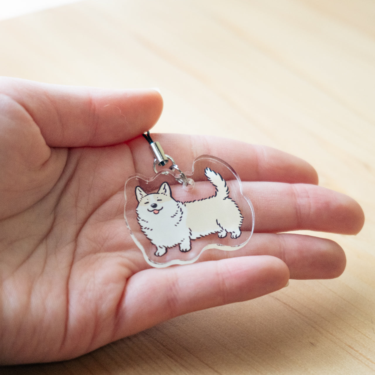 Acrylic Charm: "Mini Corgi"