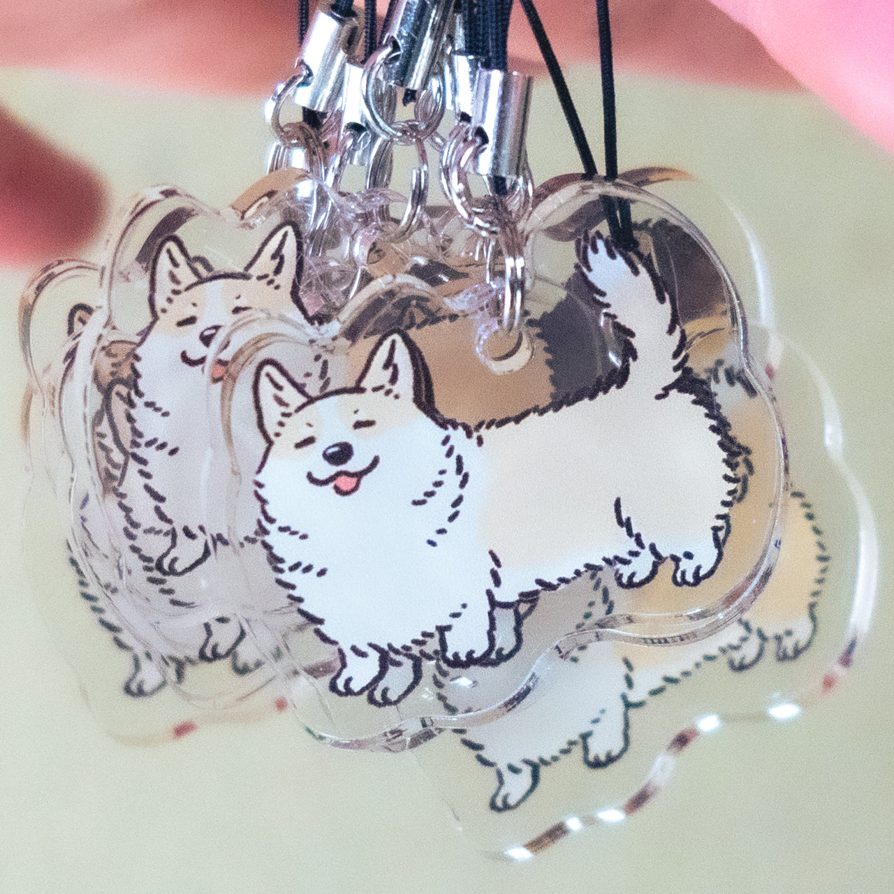 Acrylic Charm: "Mini Corgi"