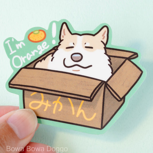 ステッカー: "Corgi in the Box"