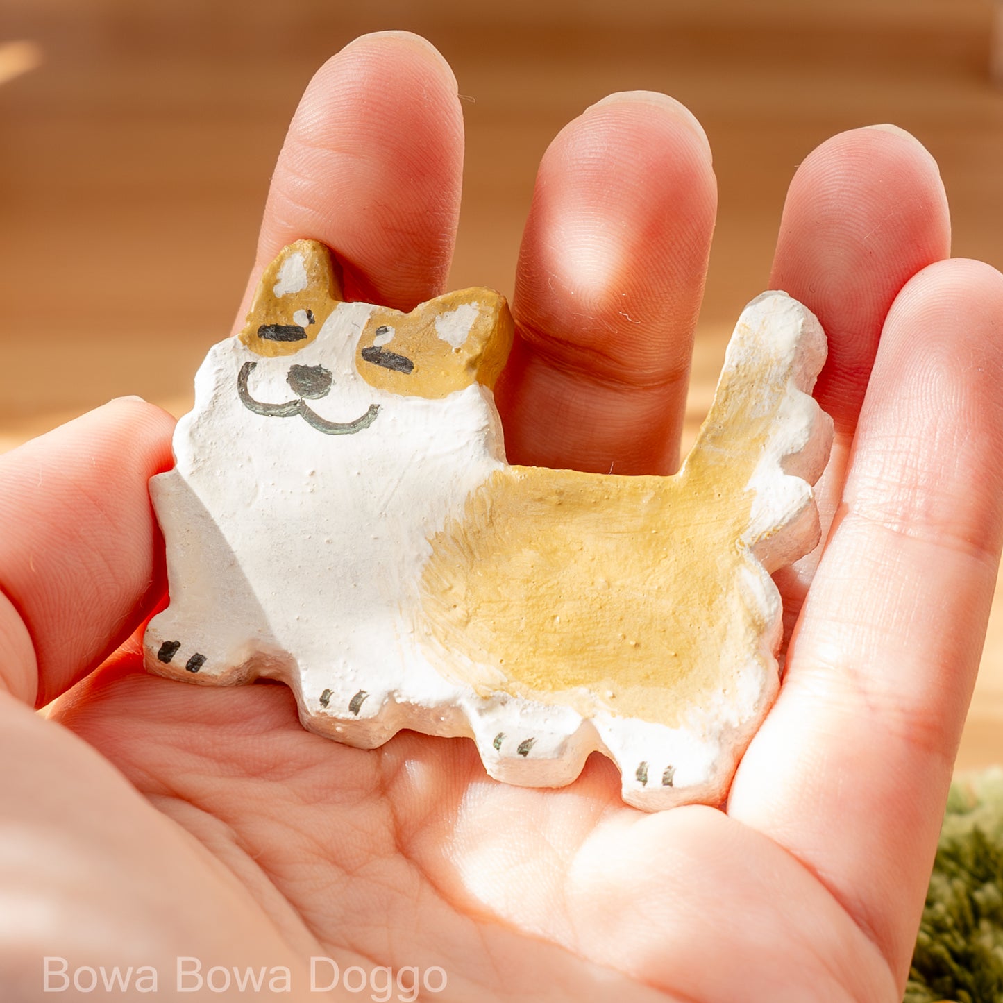 Clay Art: "Corgi Cookie" (Brooch or Magnet)